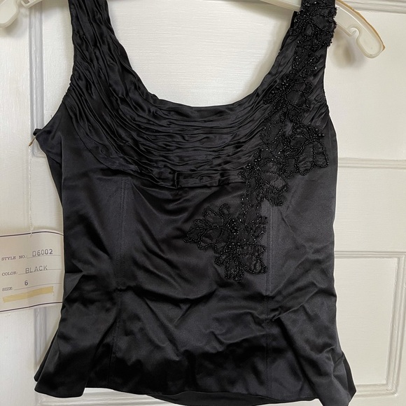 Jovani Silk Black Top - Picture 4 of 5